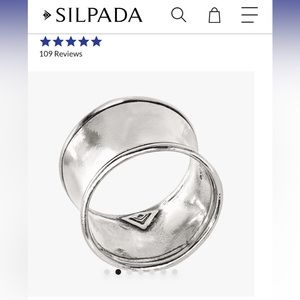 Silpada Hammered Cuff Ring           Size 10